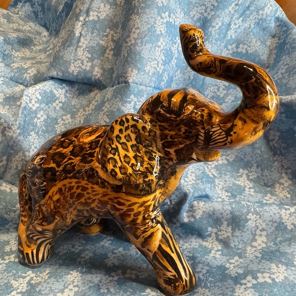 Elegant Brown Elephant Decor Accent - Picture 2 of 6